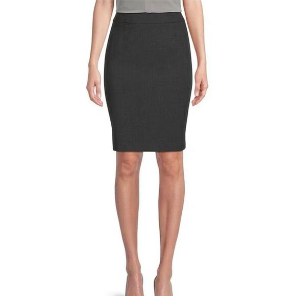 Calvin Klein High Rise Luxe Stretch Pencil Skirt size 16 Charcoal - Picture 1 of 10